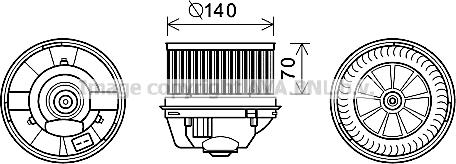 Prasco FD8496 - Електродвигун, вентиляція салону autocars.com.ua