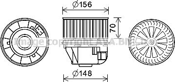 Prasco FD8619 - Электродвигатель, вентиляция салона avtokuzovplus.com.ua