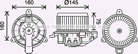 Prasco FD8626 - Электродвигатель, вентиляция салона autodnr.net