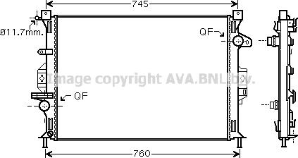 Prasco FDA2423 - Радіатор, охолодження двигуна autocars.com.ua