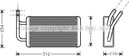 Prasco FDA6215 - Теплообменник, отопление салона avtokuzovplus.com.ua