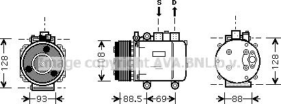 Prasco FDAK174 - Компрессор кондиционера avtokuzovplus.com.ua