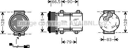 Prasco FDAK276 - Компресор, кондиціонер autocars.com.ua