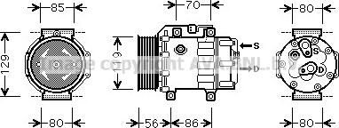 Prasco FDAK378 - Компрессор кондиционера avtokuzovplus.com.ua