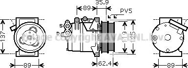 Prasco FDAK433 - Компрессор кондиционера autodnr.net