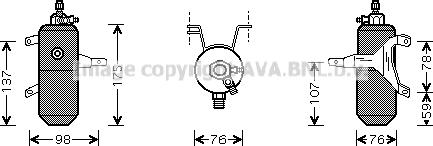 Prasco FDD332 - Осушитель, кондиционер avtokuzovplus.com.ua