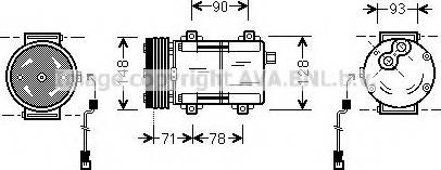 Prasco FDK277 - Компресор, кондиціонер autocars.com.ua