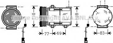 Prasco FDK289 - Компрессор кондиционера avtokuzovplus.com.ua