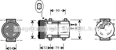 Prasco FDK351 - Компрессор кондиционера avtokuzovplus.com.ua