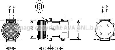 Prasco FDK352 - Компрессор кондиционера avtokuzovplus.com.ua