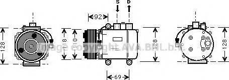 Prasco FDK357 - Компрессор кондиционера autodnr.net