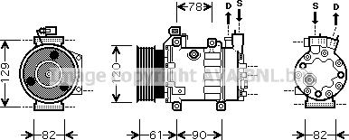 Prasco FDK363 - Компрессор кондиционера avtokuzovplus.com.ua