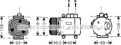 Prasco FDK420 - Компрессор кондиционера avtokuzovplus.com.ua