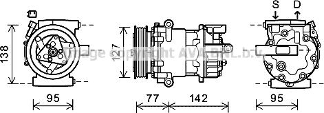 Prasco FDK469 - Компресор, кондиціонер autocars.com.ua