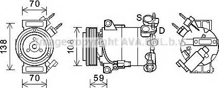 Prasco FDK586 - Компрессор кондиционера avtokuzovplus.com.ua