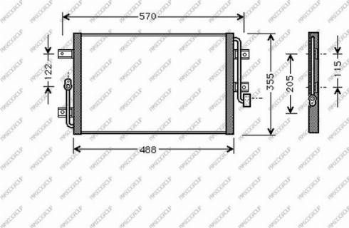 Prasco FT113C004 - Конденсатор, кондиціонер autocars.com.ua