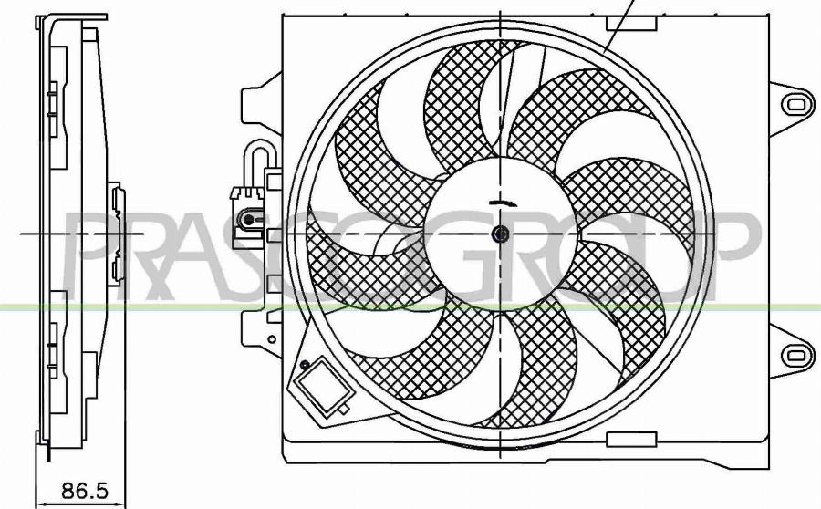 Prasco FT124F001 - Вентилятор, охолодження двигуна autocars.com.ua