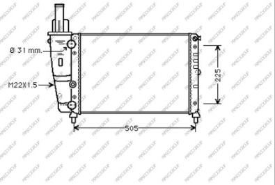 Prasco FT132R001 - Радіатор, охолодження двигуна autocars.com.ua