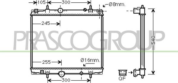 Prasco FT152R001 - Радіатор, охолодження двигуна autocars.com.ua