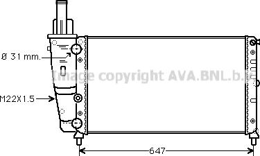 Prasco FT2141 - Радіатор, охолодження двигуна autocars.com.ua