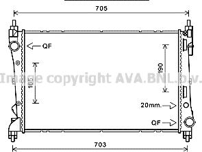 Prasco FT2449 - Радиатор, охлаждение двигателя avtokuzovplus.com.ua