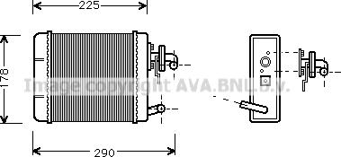 Prasco FT6102 - Теплообменник, отопление салона avtokuzovplus.com.ua