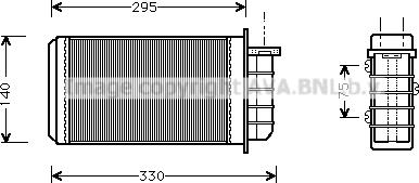 Prasco FT6183 - Теплообменник, отопление салона avtokuzovplus.com.ua