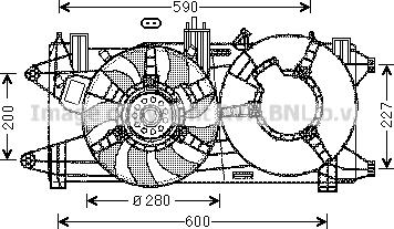 Prasco FT7596 - Вентилятор, охолодження двигуна autocars.com.ua