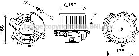 Prasco FT8409 - Електродвигун, вентиляція салону autocars.com.ua