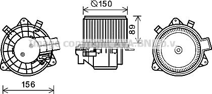 Prasco FT8417 - Електродвигун, вентиляція салону autocars.com.ua