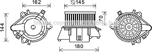 Prasco FT8438 - Электродвигатель, вентиляция салона avtokuzovplus.com.ua