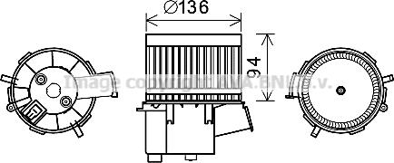 Prasco FT8448 - Электродвигатель, вентиляция салона avtokuzovplus.com.ua