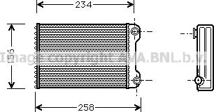 Prasco FTA6242 - Теплообменник, отопление салона avtokuzovplus.com.ua