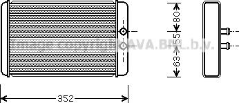 Prasco FTA6265 - Теплообмінник, опалення салону autocars.com.ua