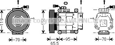 Prasco FTK031 - Компрессор кондиционера avtokuzovplus.com.ua