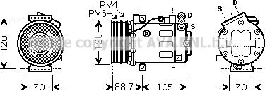 Prasco FTK369 - Компрессор кондиционера avtokuzovplus.com.ua