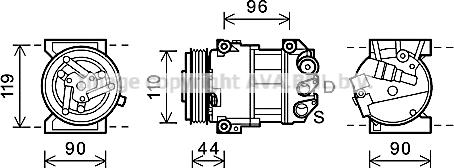 Prasco FTK407 - Компресор, кондиціонер autocars.com.ua