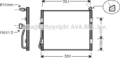 Prasco HD5090 - Конденсатор кондиционера avtokuzovplus.com.ua