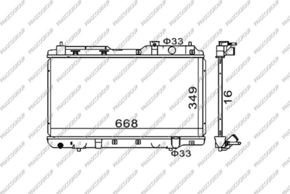 Prasco HD820R001 - Радіатор, охолодження двигуна autocars.com.ua