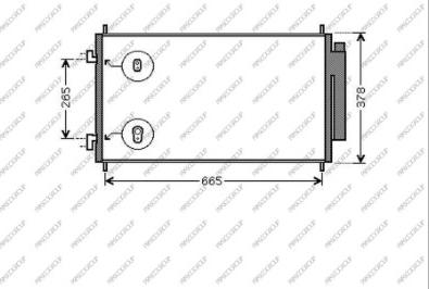 Prasco HD828C001 - Конденсатор кондиционера avtokuzovplus.com.ua