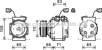 Prasco HDAK260 - Компрессор кондиционера avtokuzovplus.com.ua