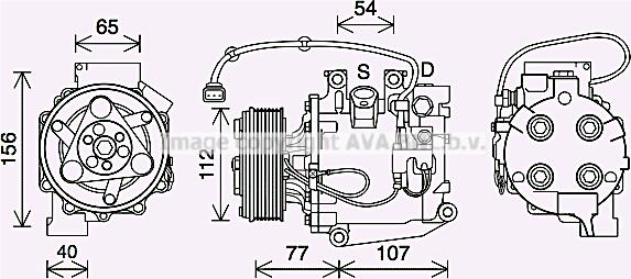 Prasco HDAK311 - Компрессор кондиционера autodnr.net