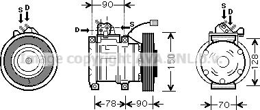 Prasco HDK181 - Компресор, кондиціонер autocars.com.ua