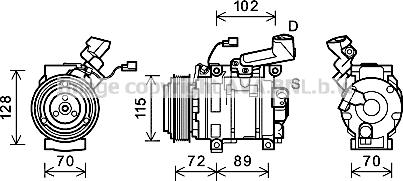 Prasco HDK270 - Компрессор кондиционера autodnr.net