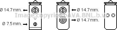 Prasco HY1294 - Расширительный клапан, кондиционер avtokuzovplus.com.ua