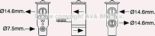 Prasco HY1458 - Расширительный клапан, кондиционер avtokuzovplus.com.ua