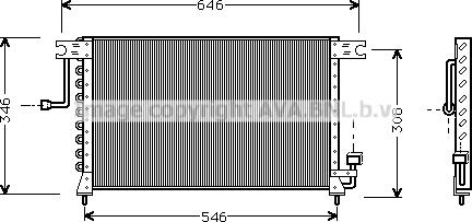 Prasco HY5037 - Конденсатор, кондиціонер autocars.com.ua