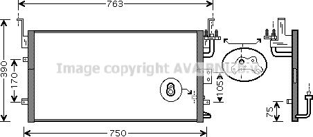 Prasco HY5135 - Конденсатор, кондиціонер autocars.com.ua