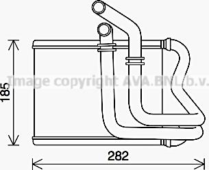 Prasco HY6461 - Теплообменник, отопление салона avtokuzovplus.com.ua