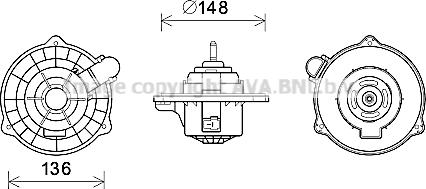 Prasco HY8404 - Электродвигатель, вентиляция салона avtokuzovplus.com.ua